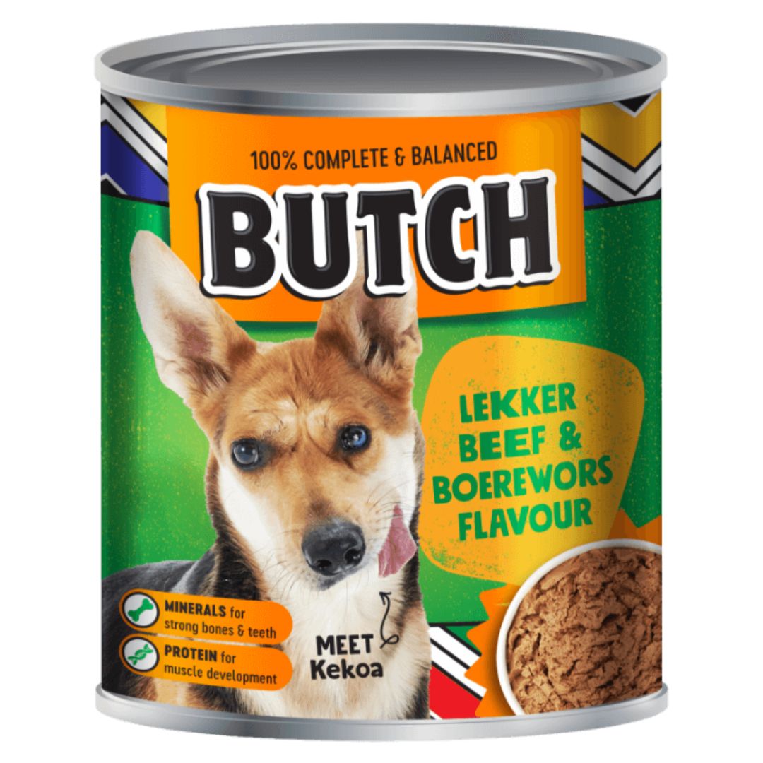 Butch Dog Food Can Beef And Boerewors Flavour 820gr - Superb Hyper