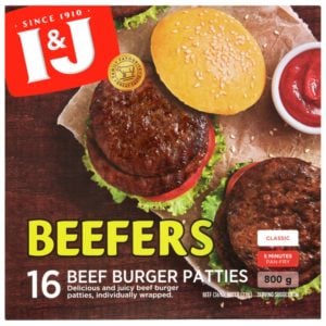 INJ Beefers Beef Patties Original 800gr