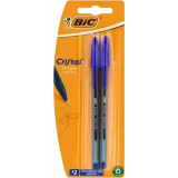 Bic Crystal Ultra Fine Ball Pen Blue 2s