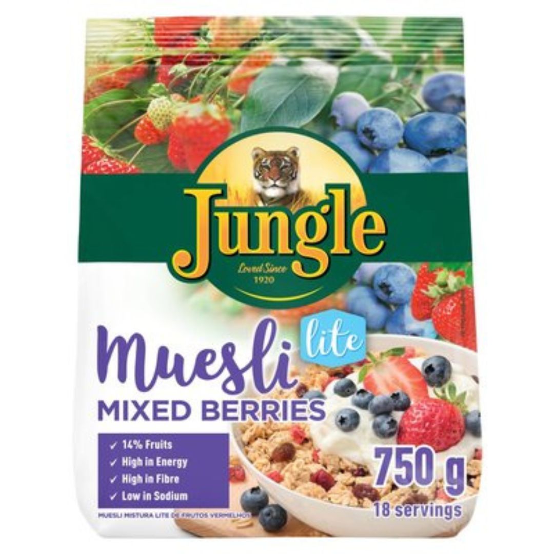 Jungle Muesli Mixed Berries Lite 750gr Superb Hyper
