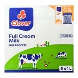 Clover Full Cream Long Life UHT Process Milk 6x1lt