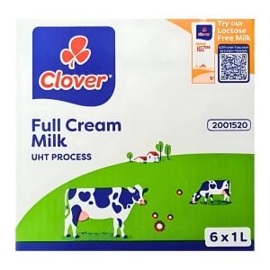 Clover Full Cream Long Life UHT Process Milk 6x1lt