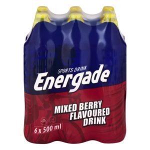 Energade Sports Drink Mixed Berries Flavoured 6x500ml
