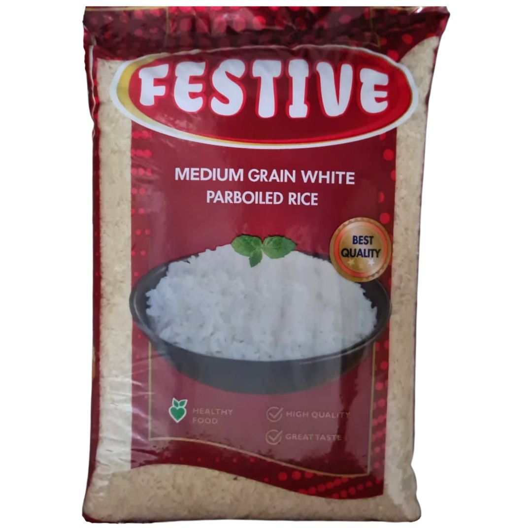 Festive Rice Parboiled Rice Festive Medium Grain White Parboiled Rice 5kg – Superb Hyper