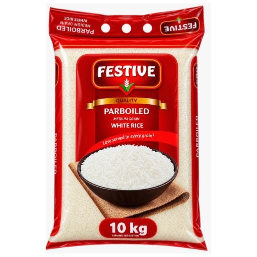 Festive Medium Grain White Parboiled Rice 10kg