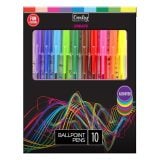 Croxley Ballpoint Pens Assorted Colours 10s
