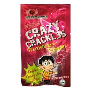 King Candy Crazy Crackles Strawberry Flavour 15gr