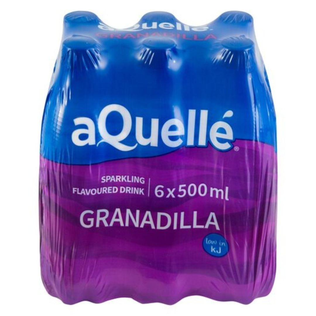 Aquelle Sparkling Water Granadilla Flavoured 6x500ml