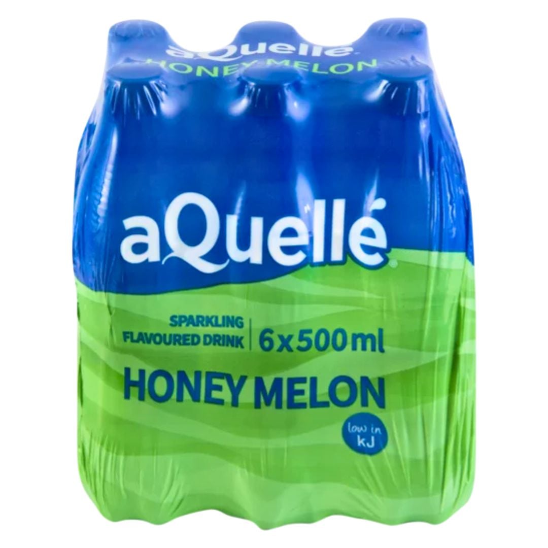 Aquelle Sparkling Water Honey Melon Flavoured 6x500ml