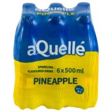 Aquelle Sparkling Water Pineapple Flavoured 6x500ml