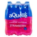 Aquelle Sparkling Water Strawberry Flavoured 6x500ml