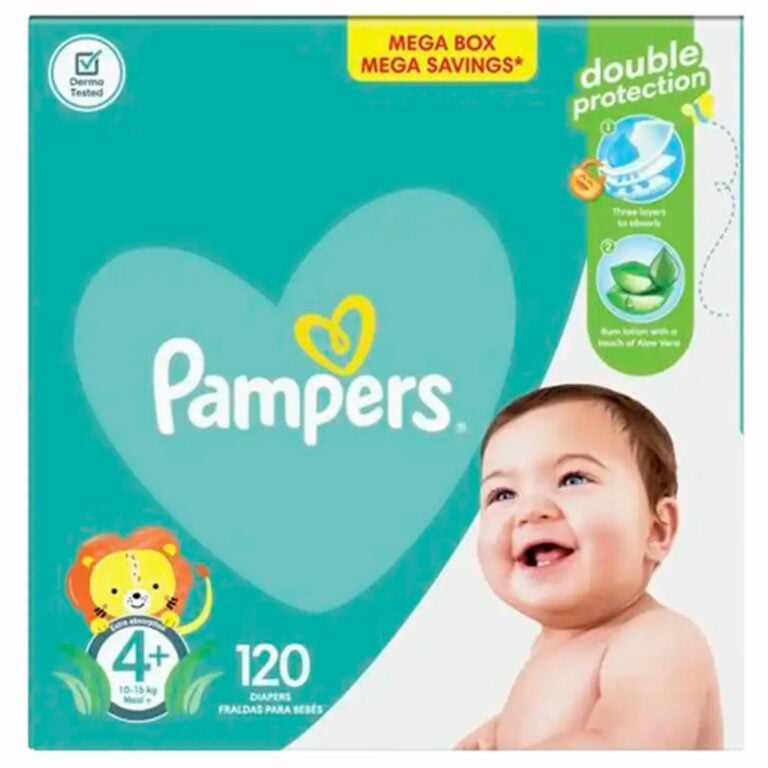 Pampers Mega Box Size 4+ Diapers 120s Superb Hyper