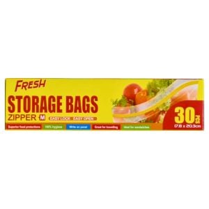 Fresh Storage Bag Zipper Medium 17.8x20.3cm 30pcs