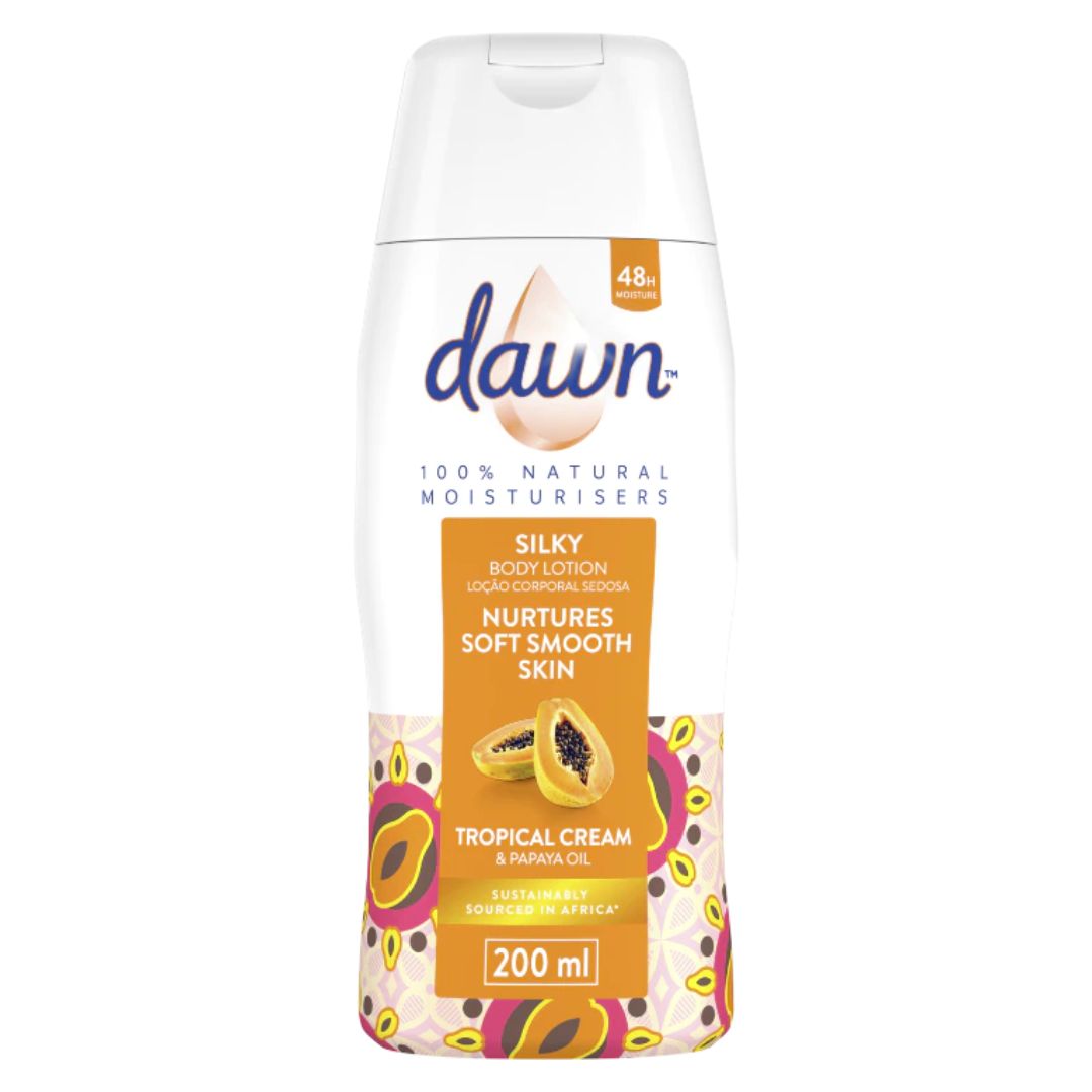 Dawn Tropical Cream & Papaya Oil Silky Body Lotion 200ml Superb Hyper