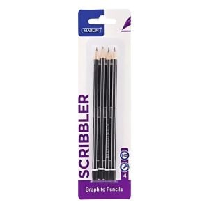 Marlin Scribbler HB Graphite Pencils 4's