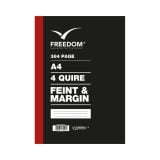 Freedom Counter Book Feint And Margin 4 Quire A4 384 Pages
