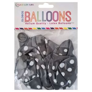 Balloons Silver Dotted 10s