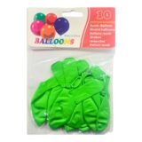 Balloons Plain Lime Green 10's