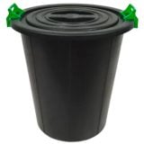 Bin Cenplast Refuse Black CP 100lt - Click On Item For Colour Options
