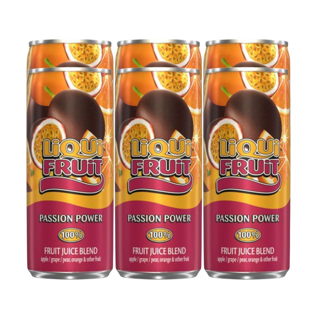 Liqui Fruit 100 Passion Power Fruit Juice Blend 6x300ml Superb Hyper