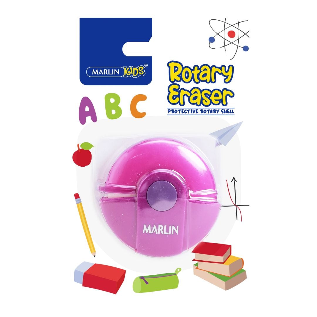 Marlin Eraser Kids Circle Rotary - Click on Item For Colour Options