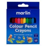 Marlin Kids Colour Pencils 3mm Lead 12s