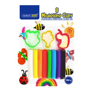 Marlin Kids Moulding Clay 8 Colours + Moulds 120gr