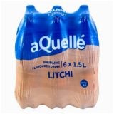 Aquelle Sparkling Flavoured Drink Litchi 6x1.5lt