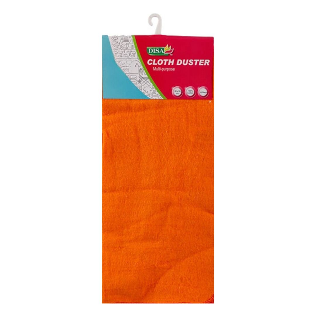 Cloth Duster Orange MultiPurpose 30x30cm 3 Piece Superb Hyper