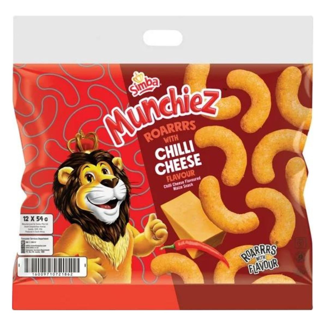 Simba Munchiez Chilli Cheese Flavour 12x54g Superb Hyper