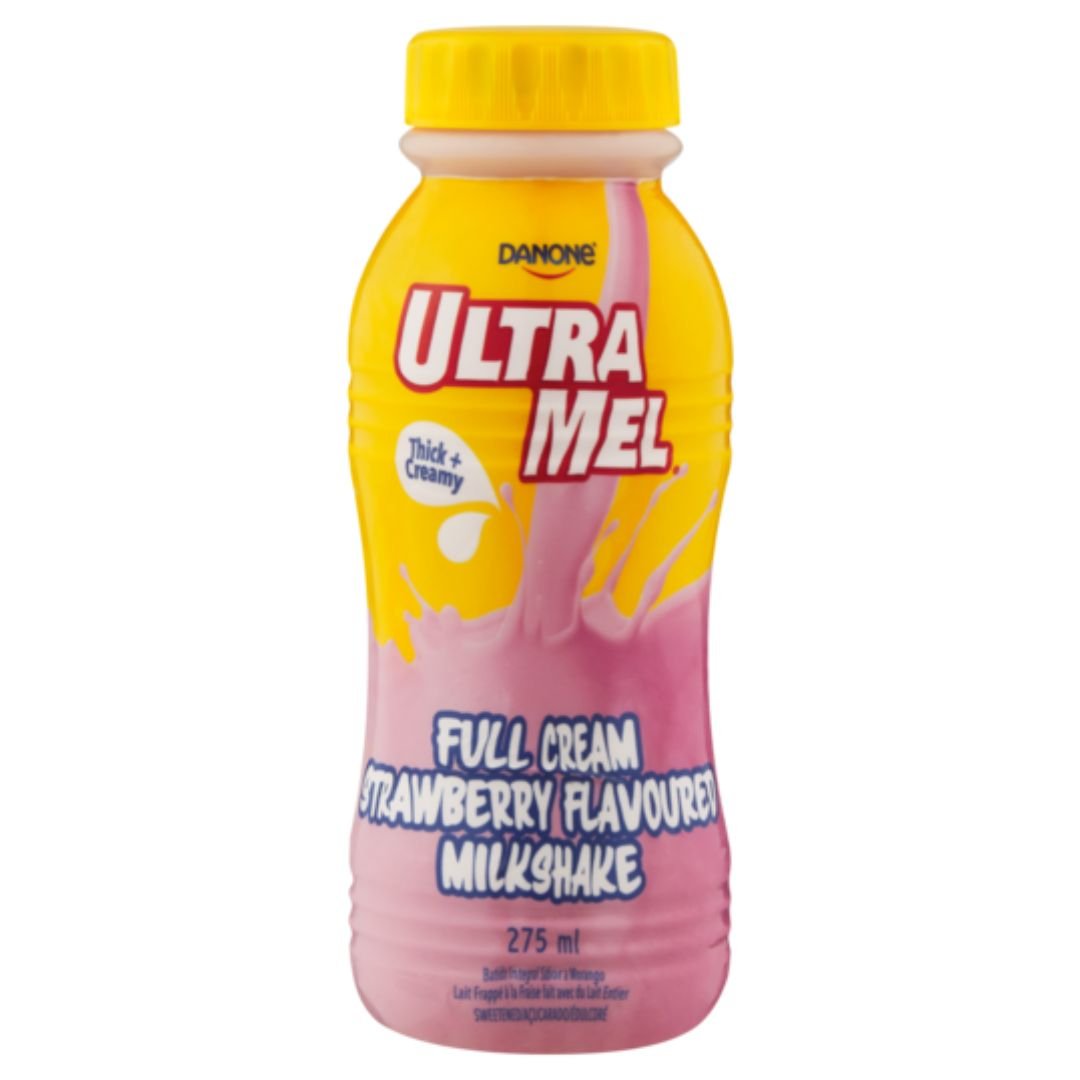 Danone Ultramel Full Cream Strawberry Flavoured Milkshake 275ml ...