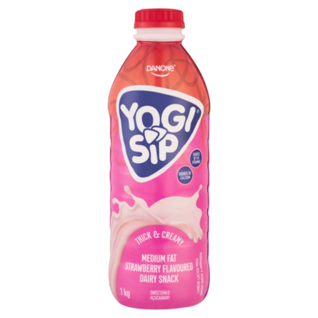 Danone Yogi Sip Thick And Creamy Medium Fat Strawberry Flavoured Dairy ...