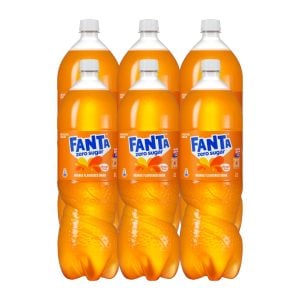 Fanta Zero No Sugar Orange Flavoured Drink 6x2lt