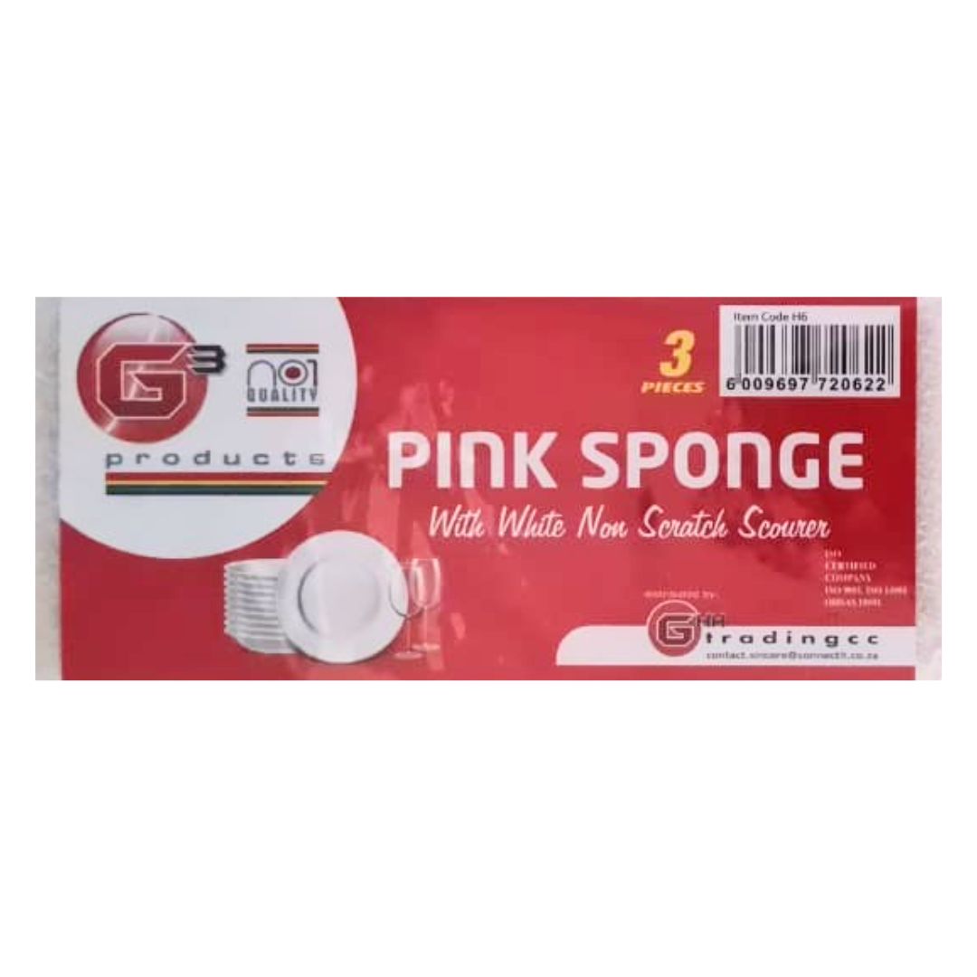 G3 Pink Sponge 3 Piece Superb Hyper