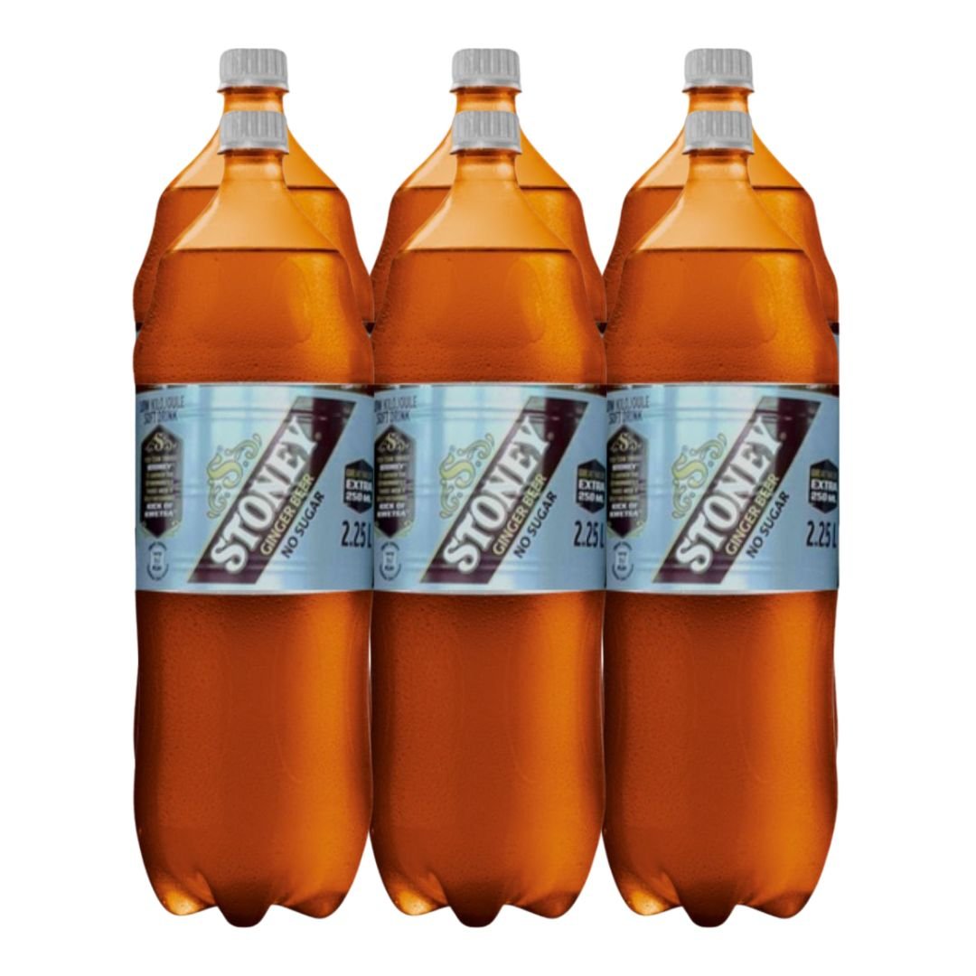 Stoney Ginger Beer Zero No Sugar Soft Drink 6x2lt - Superb Hyper