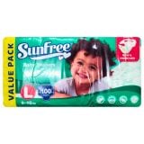 Sunfree Baby Diapers Value Pack Large 9-13kg 100s