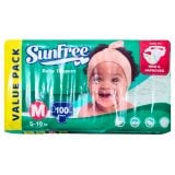 Sunfree Baby Diapers Value Pack Medium 5-10kg 100s