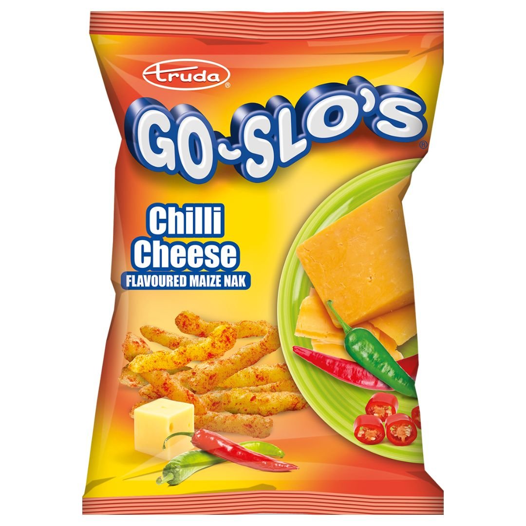 Truda Go-Slo's Chilli Cheese Flavoured Maize Nak 100gr - Superb Hyper