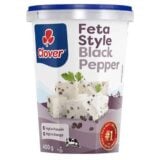 Clover Feta-Style Black Pepper Semi-Hard Cheese 400gr