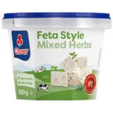 Clover Feta-Style Mixed Herbs Semi-Hard Cheese 200gr