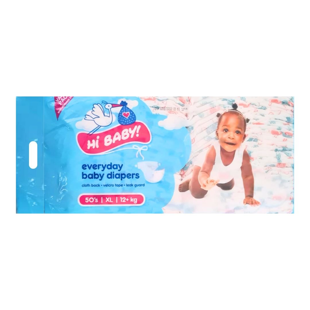 Hi Baby Everyday Baby Diapers Extra Large 12kg+ 50s - Superb Hyper