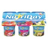 Nutriday Low Fat Strawberry, Mixed Berry, Mixed Fruit With Custard Fruit Yoghurt 6x100gr