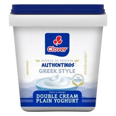 Clover Authentikos Greek Style Thick And Filling Plain Double Cream Yoghurt 750gr