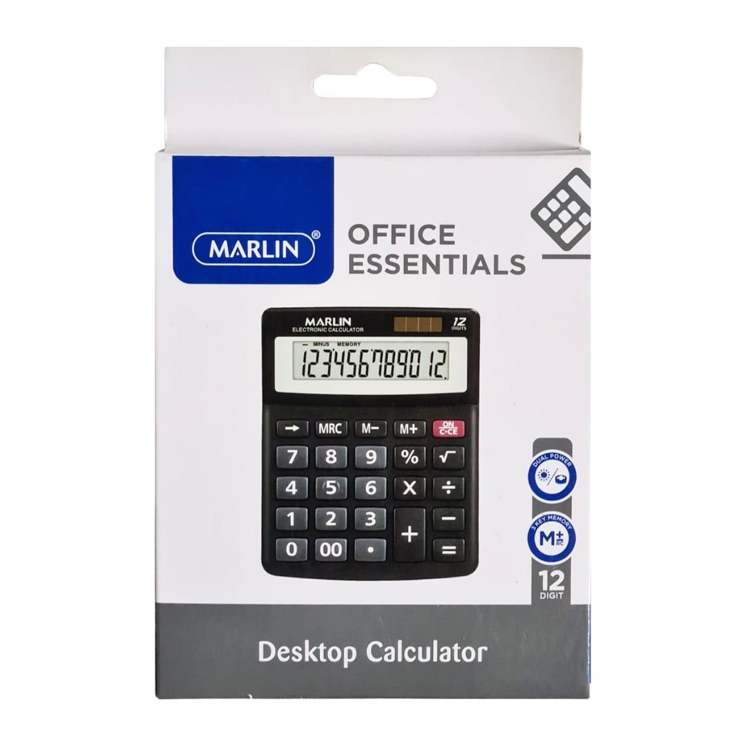 Marlin Desktop 12 Digit Calculator - Superb Hyper