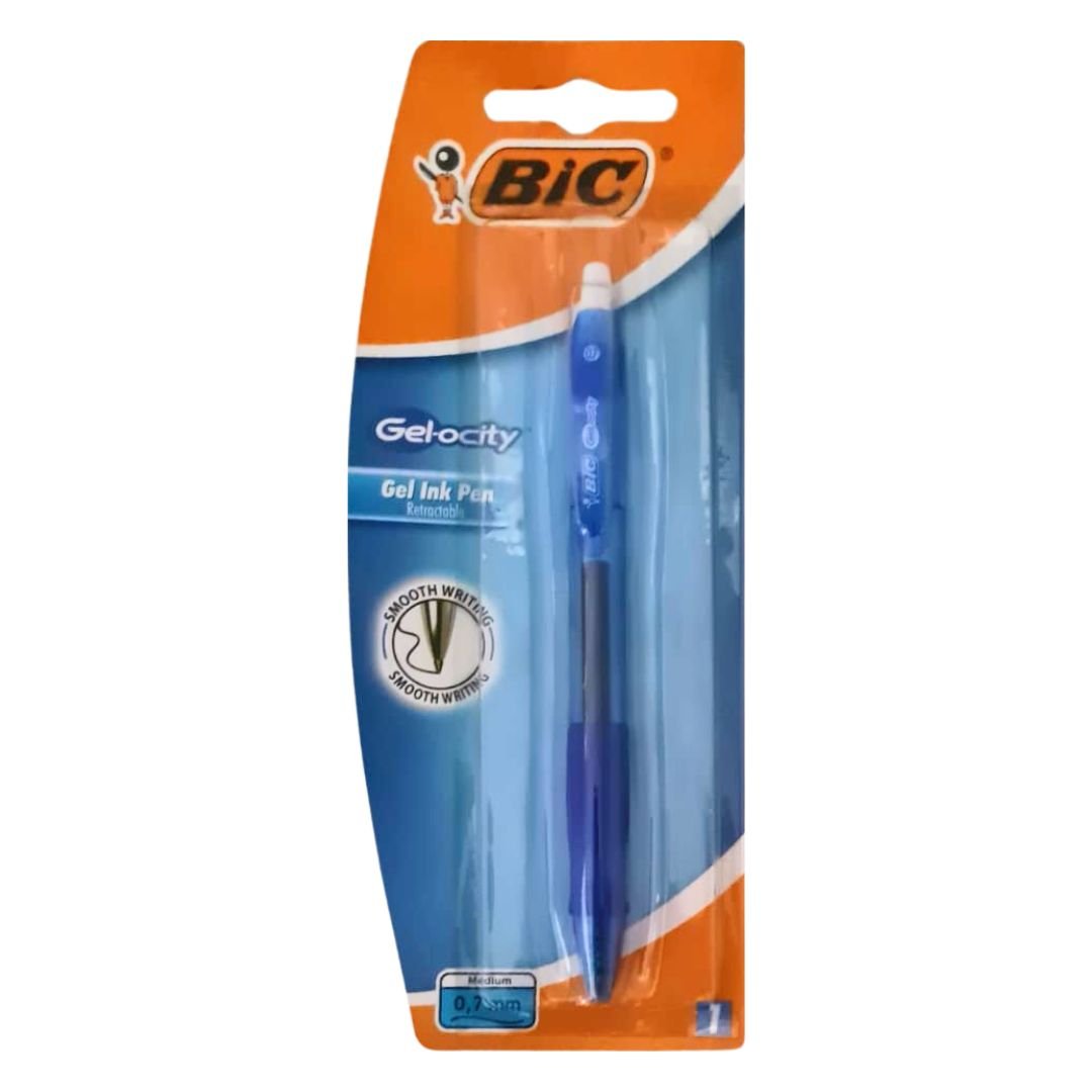 Bic Gel-Ocity Gel Ink Pen Retractable Blue - Superb Hyper