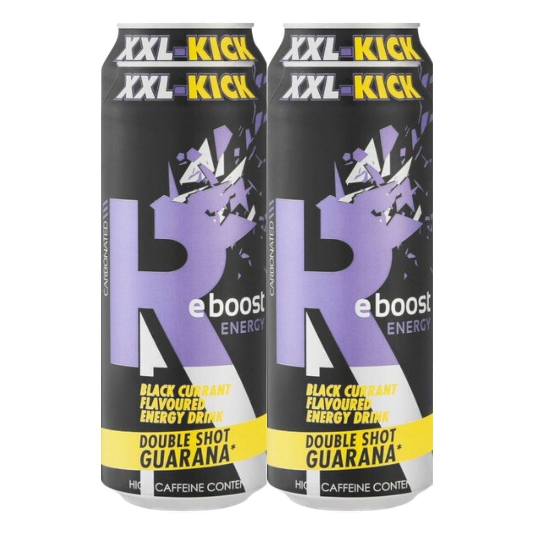 Reboost Black Current Flavoured Energy Drink Double Shot Guarana