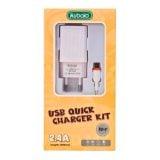 Kubala USB Quick Charger Kit 2.4A Output V2T