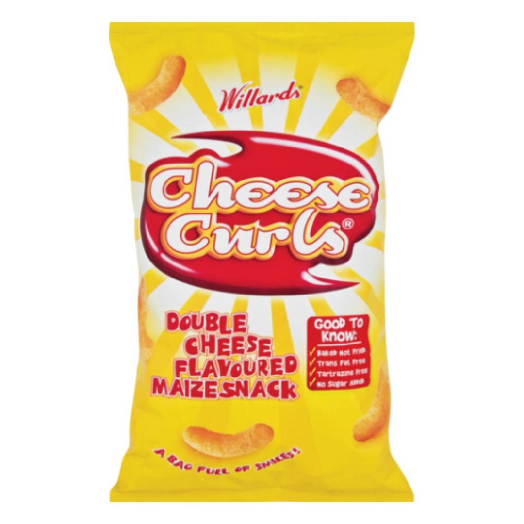 Willards Cheese Curls Double Cheese Flavoured Maize Snack 90gr - Superb ...