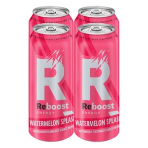 Reboost Watermelon Splash Flavoured Energy Drink 4x500ml