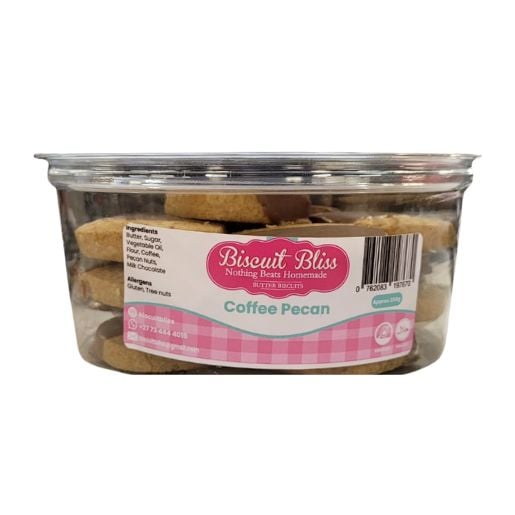 Biscuit Bliss Butter Biscuits Coffee Pecan 250gr